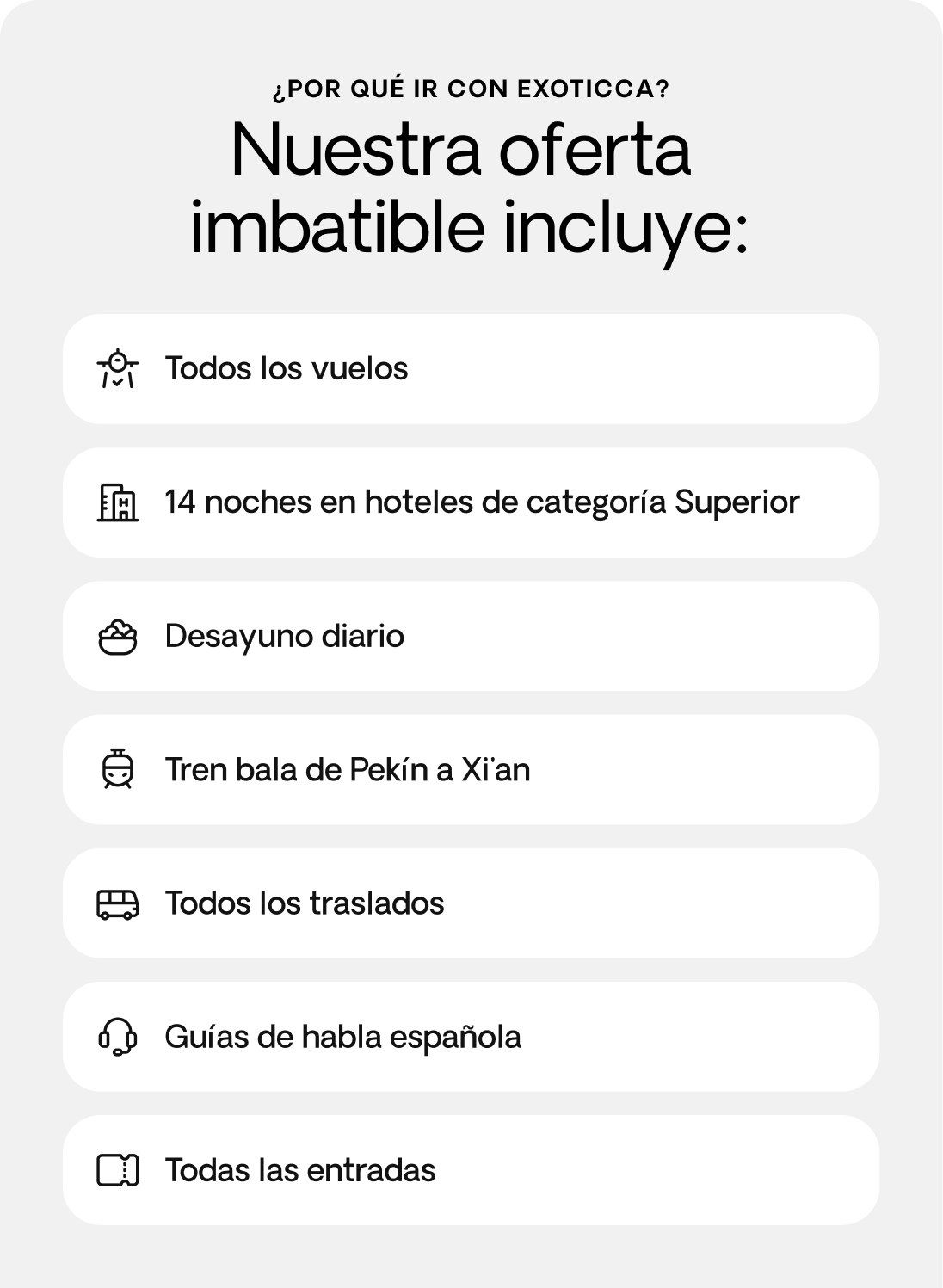 La oferta imbatible de Exoticca GO China