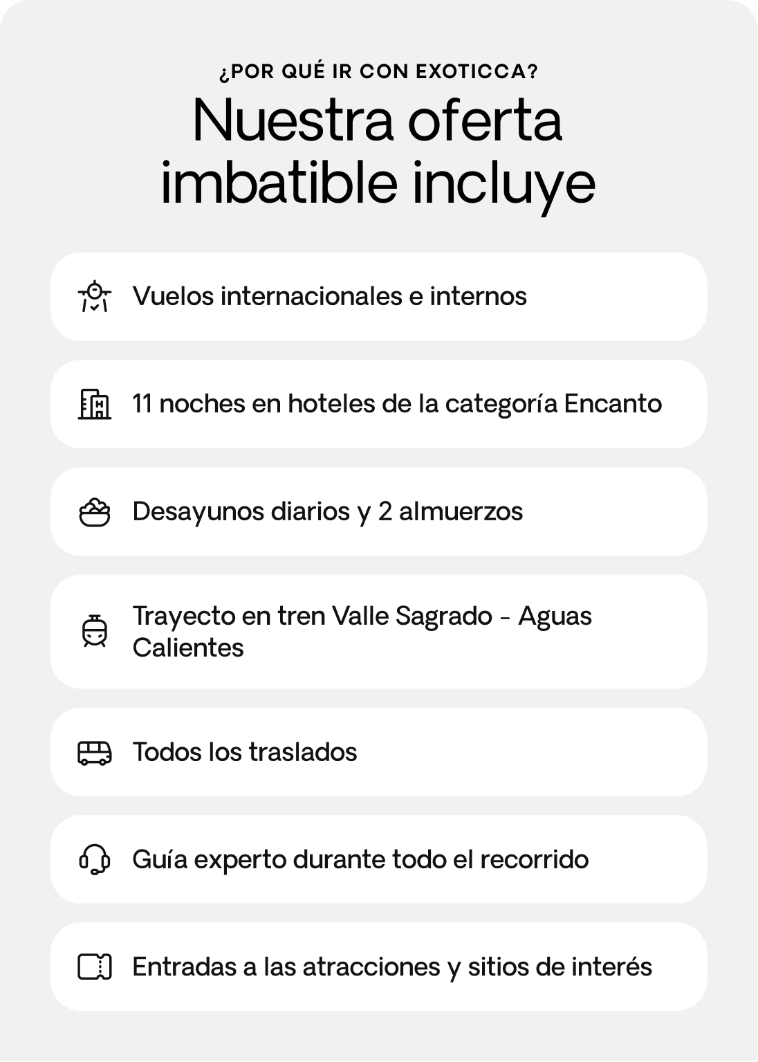 La oferta imbatible de Exoticca GO Peru